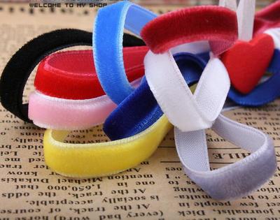 禮品飾品_廠家彈性天鵝絲絨織帶植絨帶 彈力禮品包裝 